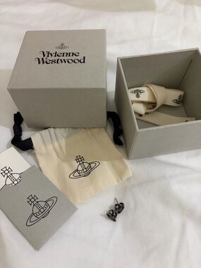 Vivienne Westwood Silver Orb Stud Earrings with Branded Pouch